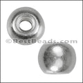2mm round CLASSIC 7mm bead BRIGHT SILVER - 10 pcs