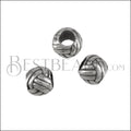 4mm round MONKEY'S FIST bead ANT SILVER - 10 pcs