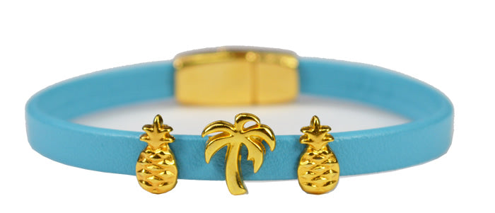 10mm flat PREMIER leather TURQUOISE - meter