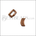 5mm flat CRIMP CRESCENT slider ANT COPPER - 10 pcs