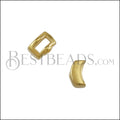 5mm flat CRIMP CRESCENT slider SHINY GOLD - 10 pcs