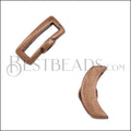 10mm flat CRIMP SMOOTH CRESCENT slider ANT COPPER - 10 pcs