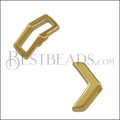 10mm flat CRIMP CHEVRON slider SHINY GOLD - 10 pcs