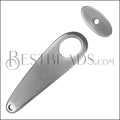 MINI Long Oval Toggle Clasp ANT SILVER - 10 pcs