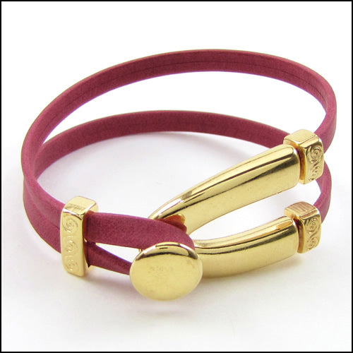 5mm flat WISHBONE DISC clasp ANT COPPER - 10 pcs