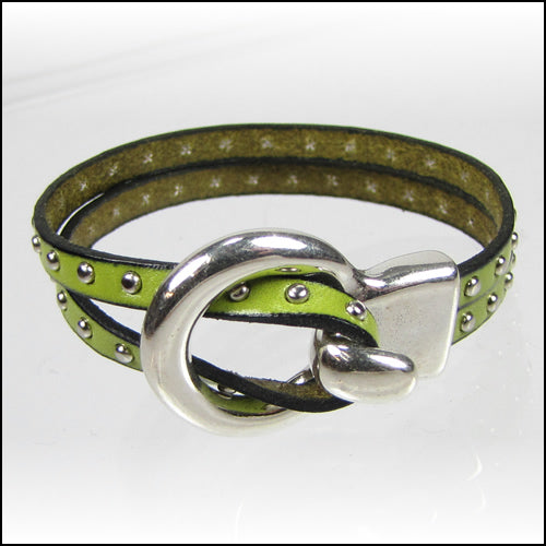 5mm flat CIRCLE HOOK clasp ANT SILVER - 5 pcs