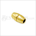 4mm round SMOOTH BARREL magnetic clasp GOLD - 10 pcs