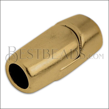 5mm round BASIC magnetic clasp ANT BRASS - 5 pcs