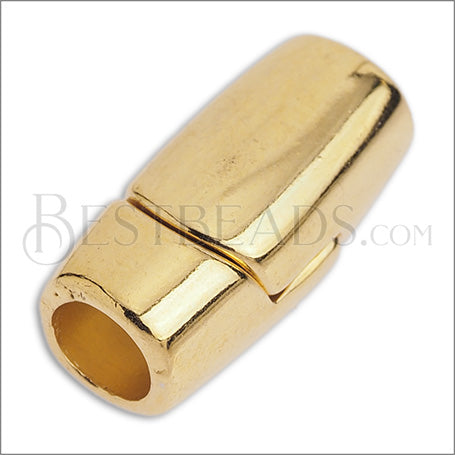 5mm round BASIC magnetic clasp GOLD - 5 pcs