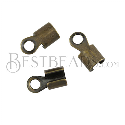 3mm Round Smooth End Clamp ANT BRASS - 72 pcs