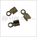 3mm Round Smooth End Clamp ANT BRASS - 72 pcs