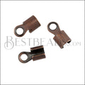 3mm Round Smooth End Clamp ANT COPPER - 72 pcs