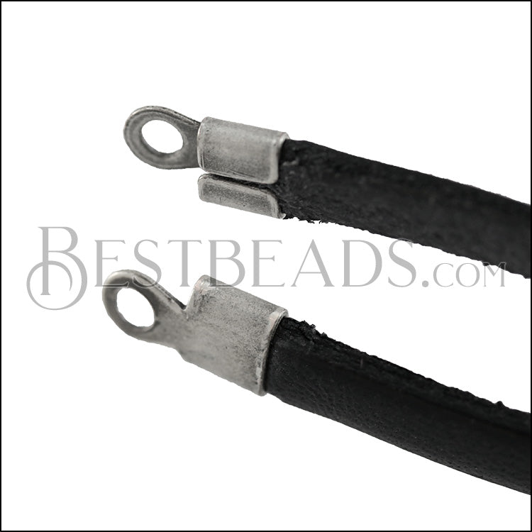 3mm Round Smooth End Clamp ANT SILVER - 72 pcs