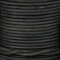 2mm round Indian leather - ANTIQUE LT BLACK - 25m SPOOL