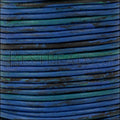2mm round Indian leather - BLUE & GREEN - 25m SPOOL