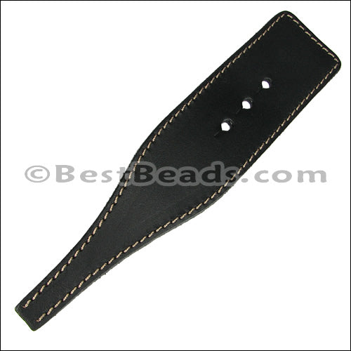 6in Leather Cuff Bracelet KIT - Customized - Black / Pyramid Stud