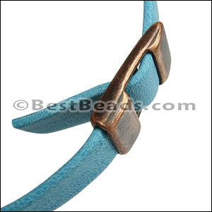 10mm flat ADJUSTABLE clasp ANT COPPER - 10 pcs