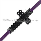 Laser Cut Leather Cross TOBACCO - 10 pcs