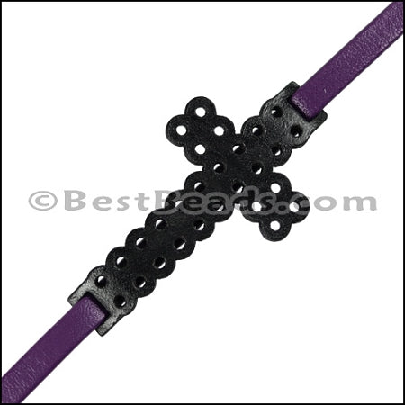 Laser Cut Leather Cross RED - 10 pcs