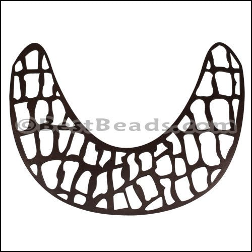 LASER CUT Leather JEWELRY COMPONENT Style 1 CHOCOLATE - piece