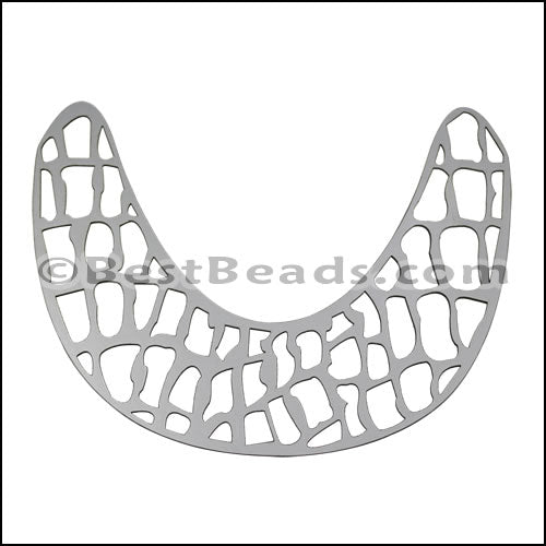 LASER CUT Leather JEWELRY COMPONENT Style 1 ANT SILVER - piece