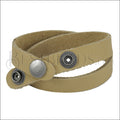 Leather DOUBLE STRAP wrap bracelet BUTTER