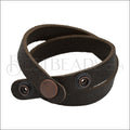 Leather DOUBLE STRAP wrap bracelet DARK CHOCOLATE