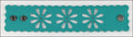 LEATHER FLOWER cuff TEAL
