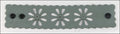 LEATHER FLOWER cuff GREY