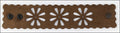 LEATHER FLOWER cuff METALLIC ANTIQUE COPPER