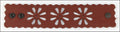 LEATHER FLOWER cuff DARK RUST