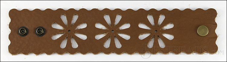 LEATHER FLOWER cuff TACO