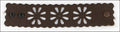 LEATHER FLOWER cuff COCOA