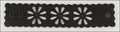 LEATHER FLOWER cuff DARK CHOCOLATE
