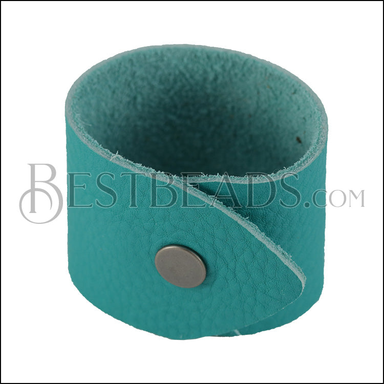 LEATHER cuff TEAL