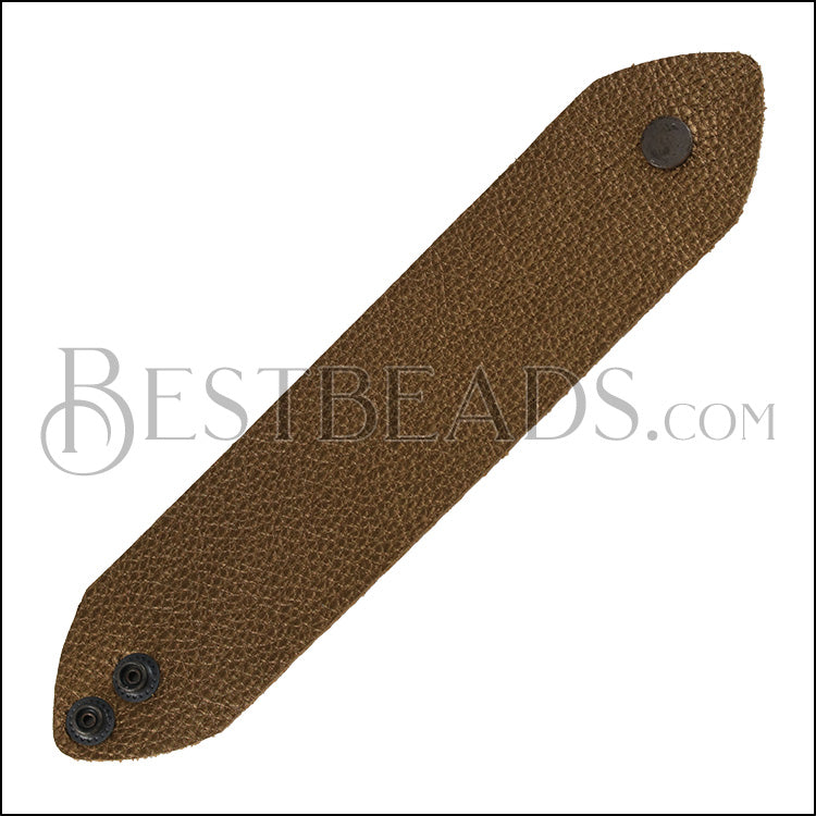 LEATHER cuff METALLIC ANTIQUE COPPER
