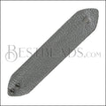 LEATHER cuff METALLIC ANTIQUE SILVER