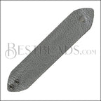 LEATHER cuff METALLIC ANTIQUE SILVER
