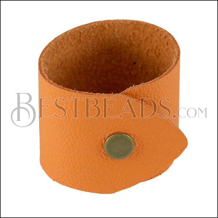 LEATHER cuff CREAMSICLE