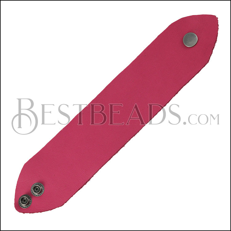 LEATHER cuff FUCHSIA