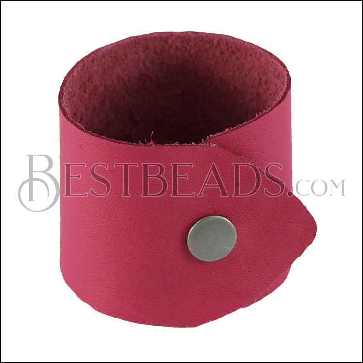 LEATHER cuff FUCHSIA