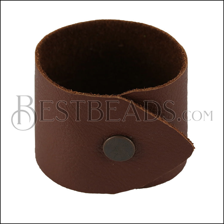 LEATHER cuff DARK RUST