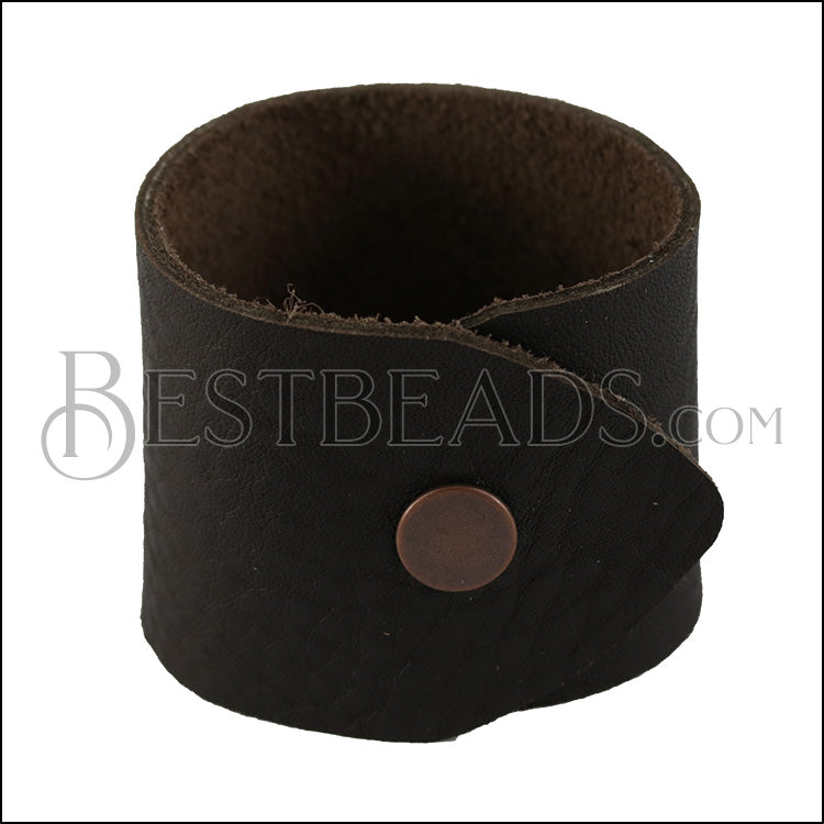 LEATHER cuff DARK CHOCOLATE