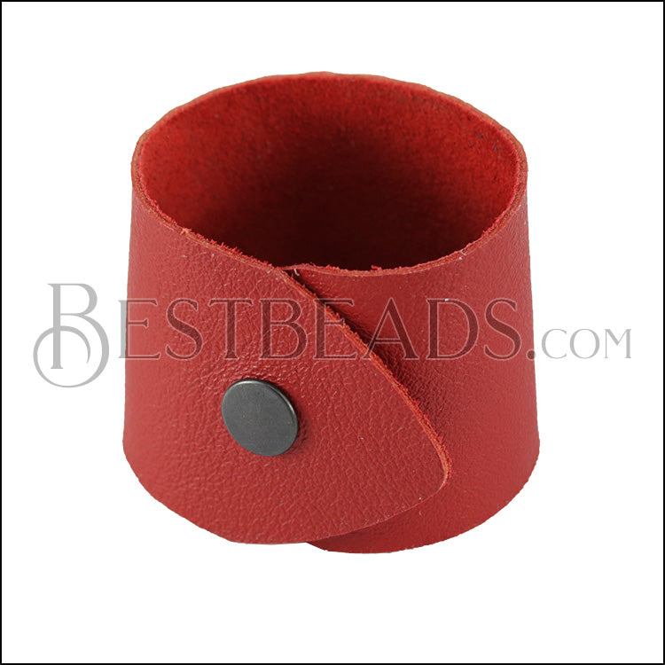LEATHER cuff RED