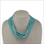 21.5" SHREDDED necklace TEAL - strand