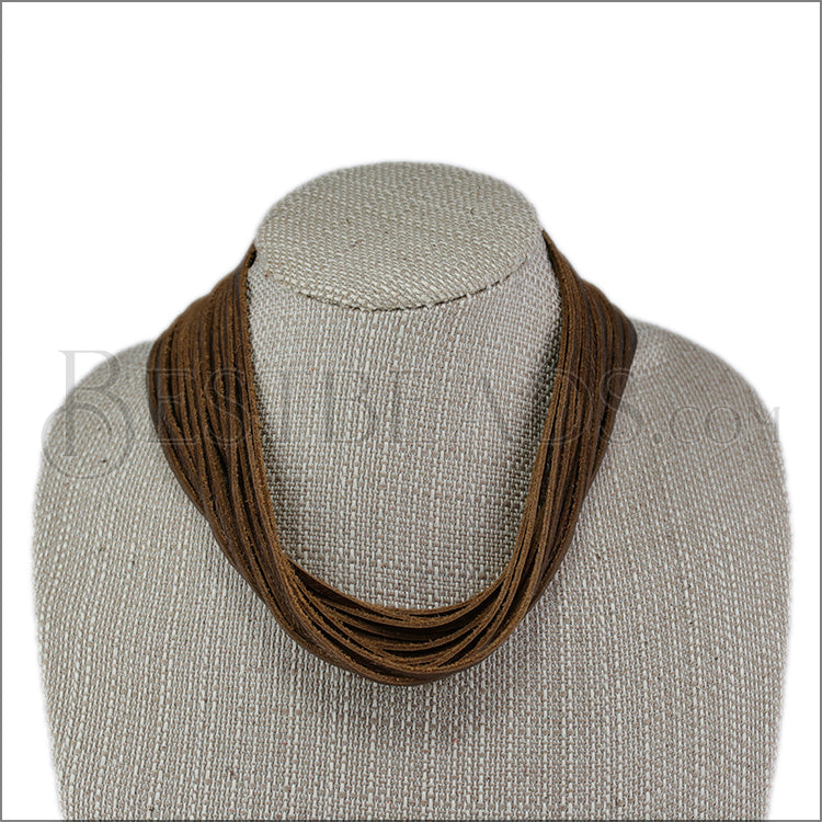 21.5" SHREDDED necklace METALLIC ANTIQUE COPPER - strand