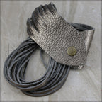 21.5" SHREDDED necklace METALLIC ANTIQUE BRONZE - strand