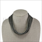 21.5" SHREDDED necklace METALLIC ANTIQUE BRONZE - strand