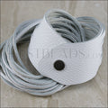 21.5" SHREDDED necklace WHITE - strand