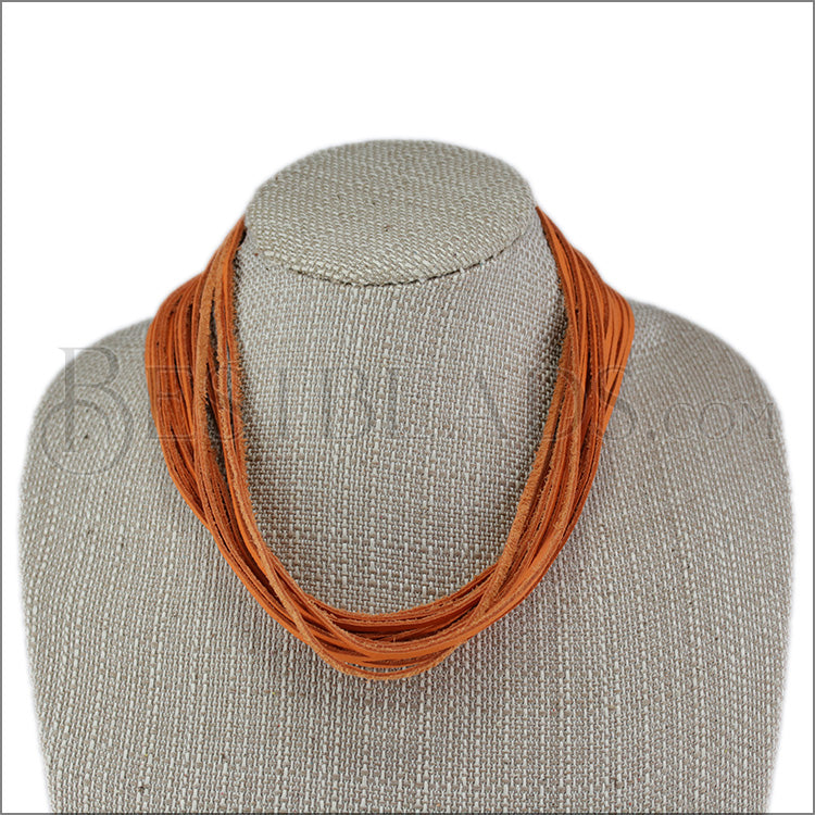 21.5" SHREDDED necklace CREAMSICLE - strand